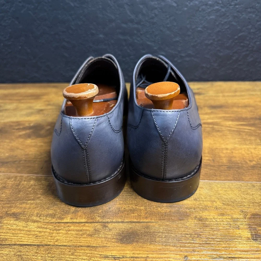 John Varvatos F1159V1B Blue Leather Derby Dress Shoes‎ Mens Size 12M